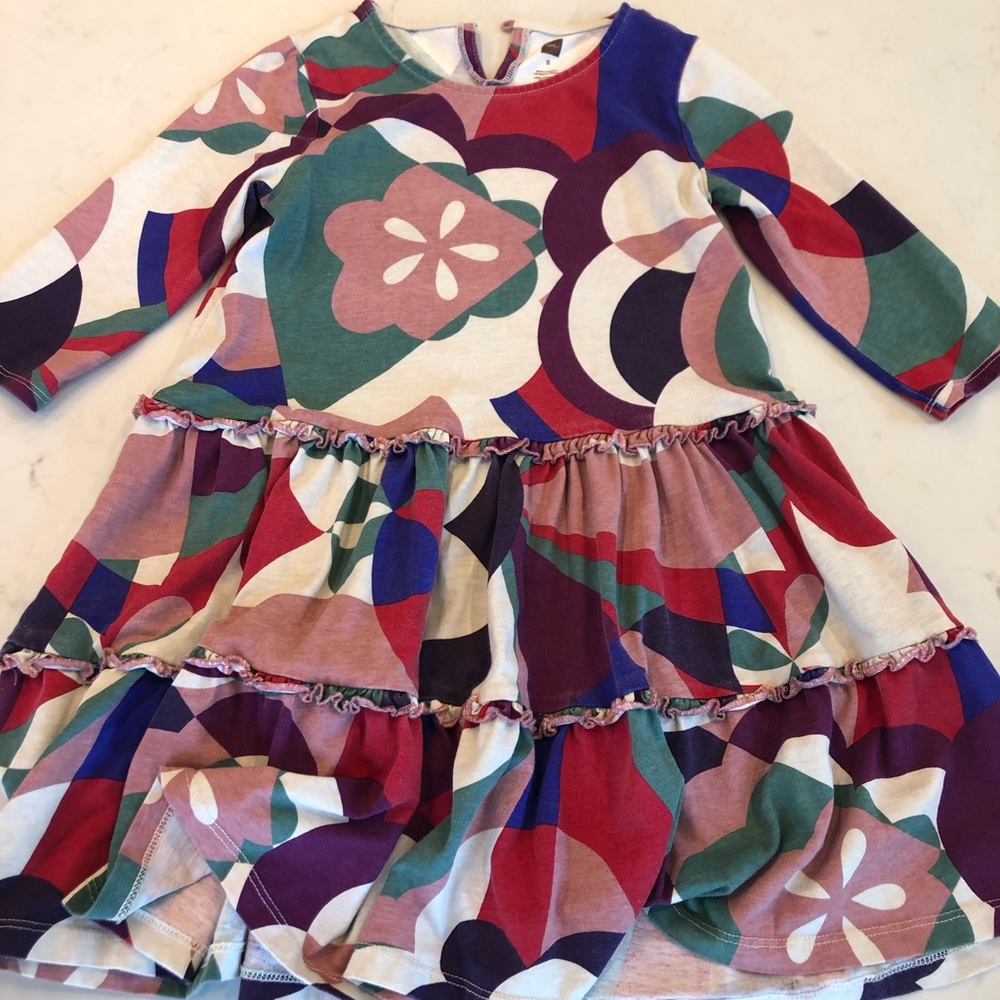 Tea Collection Long-Sleeve Swirly Dress Sz 6